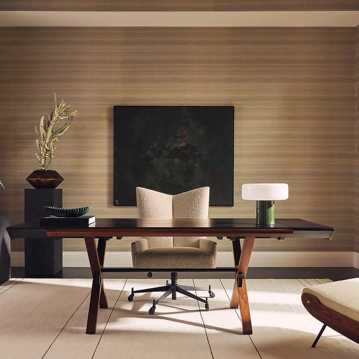 طاولة جانبية بسرير مع درج